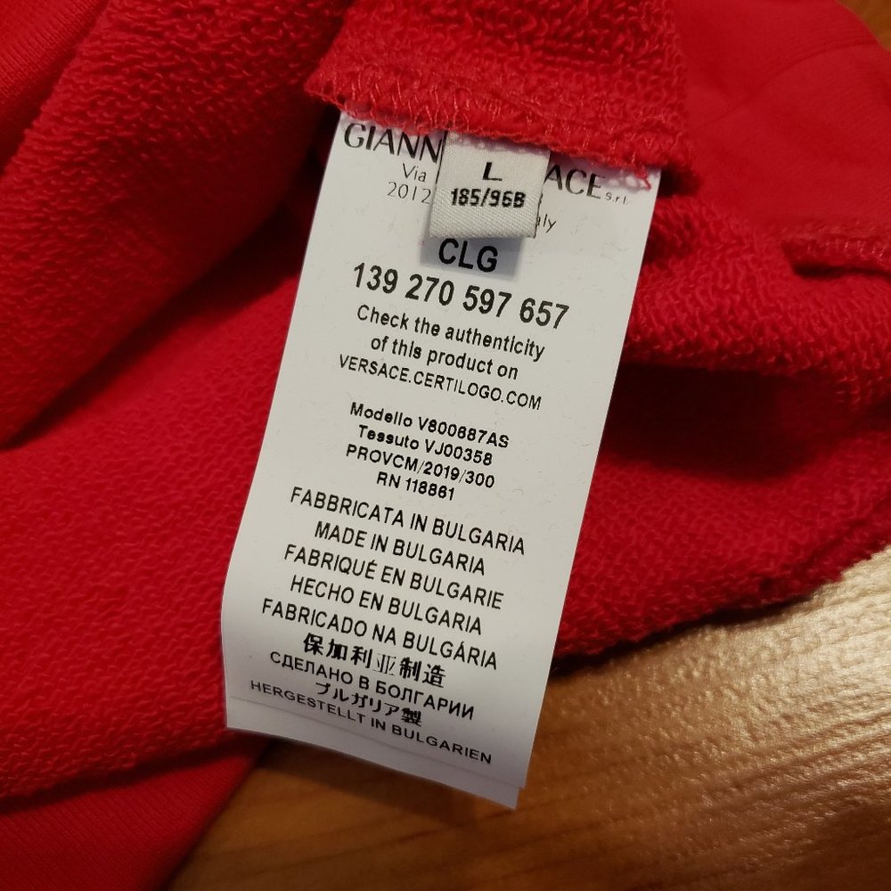 Rare Versace Collection Greek Logo Red Sweater - Picture 4 of 5